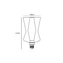 Nordlux decorative filament lamp DECO CONE 15 clear E27 4,1W 320lm 2700K 360° CRI 80 dimmable clear, smoky colour dimmable