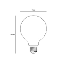 Nordlux LED Filament-Leuchtmittel DECO G95, IP20, E27, 7W 3000K 806lm, dimmbar, opalweiß
