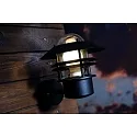 Nordlux Außenwandleuchte BLOKHUS UP, IP54, E27 max. 60W, mit Ring-Lamellen, Schwarz / Glas klar