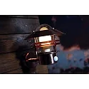 Nordlux Außenwandleuchte BLOKHUS UP SENSOR, IP54, E27 max. 60W, mit Ring-Lamellen, Kupfer / Glas klar