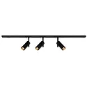 1-Phasen Strahler JEROME LINK Schienensystem, 3er Set, GU10, IP20, inkl. 1m Schiene, dimmbar, schwarz
