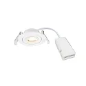 Nordlux LED Einbaustrahler MONOLO, 1er Set, 36°, 4,8W, 3000K, 70/230/450lm, IP20, IK03, dimmbar, weiß
