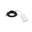 Nordlux LED Einbaustrahler MONOLO, 1er Set, 36°, 4,8W, 3000K, 70/230/450lm, IP20, IK03, dimmbar, schwarz
