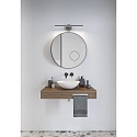 mirror luminaire IP S13 40 swivelling, rotatable IP44, steel brushed 