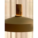 pendant luminaire ELVAS E27 IP20, dusty green dimmable