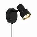 Wandleuchte BOSTON, 1x GU10, IP20, schwarz