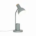 table lamp DEVONE  adjustable, with lamp socket E27 IP20, wood, dusty green 