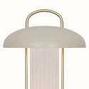 Nordlux battery table lamp MIRANO PORTABLE IP20, beige, gold dimmable