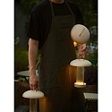 Nordlux battery table lamp MIRANO PORTABLE IP20, beige, gold dimmable
