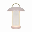 Nordlux LED Akku-Tischlampe MIRANO PORTABLE, 3W, 3,7V, 3000K, 150lm, IP20, Moodmaker, staubrosa