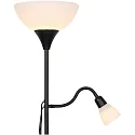 Nordlux Stehleuchte LAURIA mit Lesearm, 1x E27/1x E14, IP20, schwarz