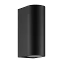 Outdoor Wandleuchte DION DOUBLE, GU10, IP44, IK02, dimmbar, schwarz