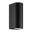 Nordlux Outdoor Wandleuchte DION DOUBLE, GU10, IP44, IK02, dimmbar, schwarz