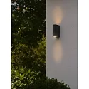Nordlux Outdoor Wandleuchte DION DOUBLE, GU10, IP44, IK02, dimmbar, schwarz