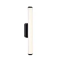 LED Bad-Wandleuchte VIRELLE 50, IP44, 12W 3000/4000K (CCT Switch) 800lm 150°, CRi>90,  Diffusor gerippt, dimmbar, schwarz