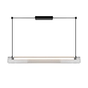 Nordlux LED Pendelleuchte ALIANI, 20W, 3000K, 1600lm, IP20, dimmbar, schwarz/klar