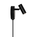 LED Wandstrahler OMARI, 41°, 3,2W, 2700K, 320lm, IP20, rund, schwenk-/drehbar, schwarz