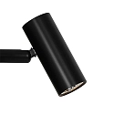 wall luminaire OMARI round, swivelling, rotatable IP20, black 