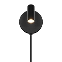 wall luminaire OMARI round, swivelling, rotatable IP20, black 