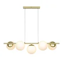 Nordlux Pendelleuchte LILLY, 5-flammig, E14, IP20, messing / Glas opalweiß