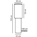 Nordlux floor lamp IZARA 110 E27 IP20, beige 