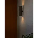Nordlux Außenwand-Strahler KYKLOP RIPPLE MAXI, Up/Down, IP54 IK05, 2x E27, Metall-Zylinder gerippt / Glas, schwarz