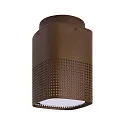Nordlux Outdoor Deckenleuchte SIDARA, IP54 IK05, eckig, E27, Lichtaustritt perforiert, Seeluft-beständig, Aluminium, metallisch braun