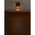 Nordlux Outdoor Deckenleuchte SIDARA, IP54 IK05, eckig, E27, Lichtaustritt perforiert, Seeluft-beständig, Aluminium, metallisch braun