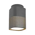 Outdoor Deckenleuchte SIDARA, IP54 IK05, eckig, E27, Lichtaustritt perforiert, Seeluft-beständig, Aluminium, anthrazit