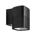 Nordlux Outdoor Wandleuchte SIDARA, IP54 IK05, eckig, E27, Schirm perforiert, Seeluft-beständig, Aluminium, schwarz