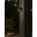 Nordlux Outdoor Wandleuchte SIDARA, IP54 IK05, eckig, E27, Schirm perforiert, Seeluft-beständig, Aluminium, schwarz