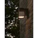 Nordlux Outdoor Wandleuchte SIDARA, IP54 IK05, eckig, E27, Schirm perforiert, Seeluft-beständig, Aluminium, schwarz