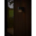 Nordlux Outdoor Wandleuchte SIDARA, IP54 IK05, eckig, E27, Schirm perforiert, Seeluft-beständig, Aluminium, schwarz