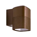 Nordlux Outdoor Wandleuchte SIDARA, IP54 IK05, eckig, E27, Schirm perforiert, Seeluft-beständig, Aluminium, metallisch braun