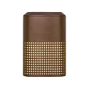 Nordlux Outdoor Wandleuchte SIDARA, IP54 IK05, eckig, E27, Schirm perforiert, Seeluft-beständig, Aluminium, metallisch braun