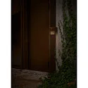 Nordlux Outdoor Wandleuchte SIDARA, IP54 IK05, eckig, E27, Schirm perforiert, Seeluft-beständig, Aluminium, metallisch braun
