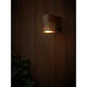 Nordlux Outdoor Wandleuchte SIDARA, IP54 IK05, eckig, E27, Schirm perforiert, Seeluft-beständig, Aluminium, metallisch braun