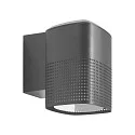 Nordlux Outdoor Wandleuchte SIDARA, IP54 IK05, eckig, E27, Schirm perforiert, Seeluft-beständig, Aluminium, anthrazit