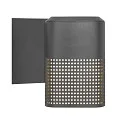 Nordlux Outdoor Wandleuchte SIDARA, IP54 IK05, eckig, E27, Schirm perforiert, Seeluft-beständig, Aluminium, anthrazit