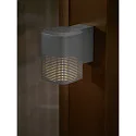 Nordlux Outdoor Wandleuchte SIDARA, IP54 IK05, eckig, E27, Schirm perforiert, Seeluft-beständig, Aluminium, anthrazit