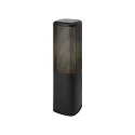 Pollerleuchte SIDARA 45, IP44 IK05, eckig, 45cm, E27, Schirm perforiert, Seeluft-beständig, Aluminium, schwarz