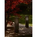 Nordlux Pollerleuchte SIDARA 45, IP44 IK05, eckig, 45cm, E27, Schirm perforiert, Seeluft-beständig, Aluminium, schwarz