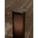 Nordlux Pollerleuchte SIDARA 45, IP44 IK05, eckig, 45cm, E27, Schirm perforiert, Seeluft-beständig, Aluminium, schwarz