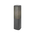 Pollerleuchte SIDARA 45, IP44 IK05, eckig, 45cm, E27, Schirm perforiert, Seeluft-beständig, Aluminium, anthrazit