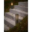 Nordlux Pollerleuchte SIDARA 45, IP44 IK05, eckig, 45cm, E27, Schirm perforiert, Seeluft-beständig, Aluminium, anthrazit