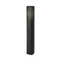 Pollerleuchte SIDARA 95, IP44 IK05, eckig, 95cm, E27, Schirm perforiert, Seeluft-beständig, Aluminium, schwarz