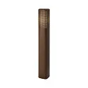 Pollerleuchte SIDARA 95, IP44 IK05, eckig, 95cm, E27, Schirm perforiert, Seeluft-beständig, Aluminium, metallisch braun