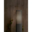 Nordlux Pollerleuchte SIDARA 95, IP44 IK05, eckig, 95cm, E27, Schirm perforiert, Seeluft-beständig, Aluminium, anthrazit