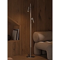 design for the people by Nordlux Stehlampe MAKOTO, 2-flammig, G9, IP20, schwenk-/drehbar, satinchrom