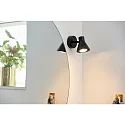 Wandaufbau-Spot EIK, 1-flammig, IP20, GU10 (exkl.), drehbar und schwenkbar, Steckerkabel mit Schalter, schwarz matt